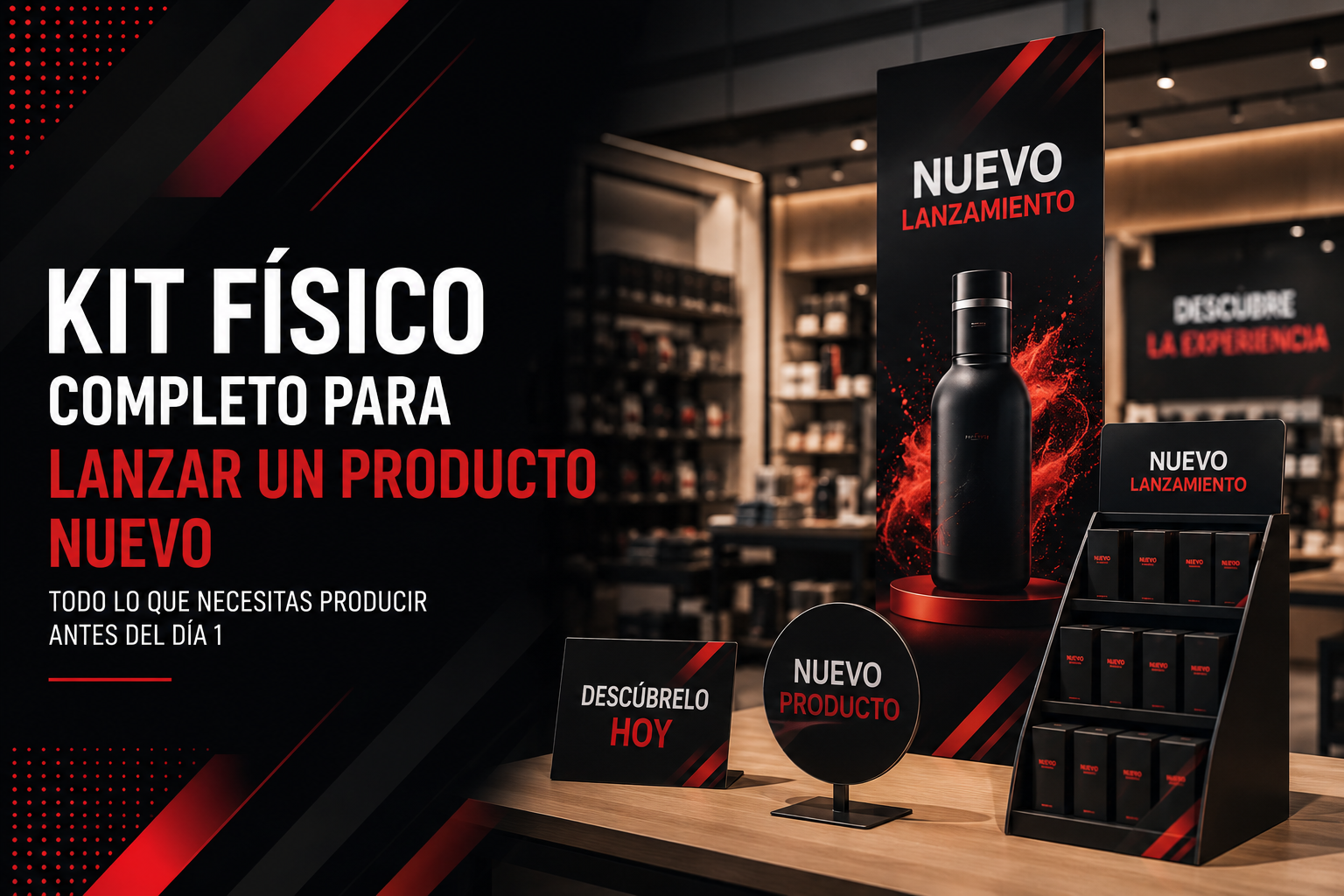 Kit físico completo para lanzar un producto nuevo: todo lo que necesitas producir antes del día 1